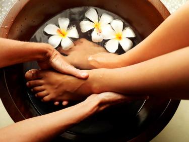 Parafin softening therapy Feet